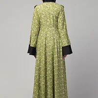 Pearl Handwork Abaya - Nida Matte fabric close up