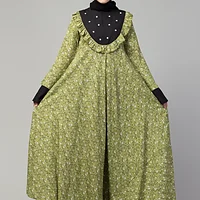 Pearl Handwork Abaya - side drape
