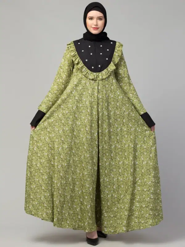 Maxi Abaya Dress with Pearl handwork