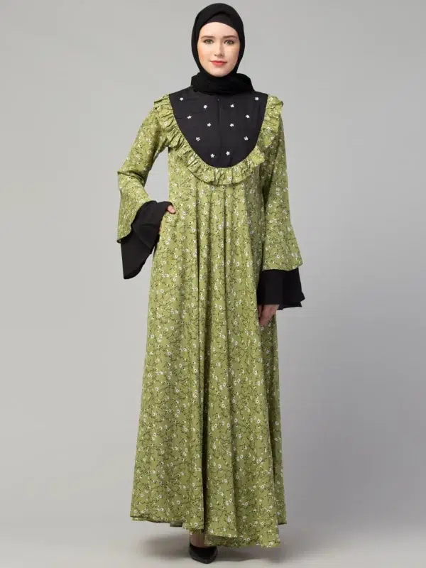 Maxi Abaya Dress with Pearl handwork