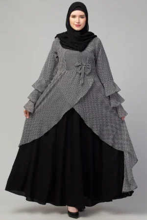 Asymmetrical Long Maxi Abaya Dress Made