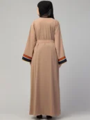 Dual Layer Abaya Dress with Attached Shrug
