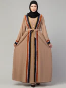 Dual Layer Abaya Dress with Attached Shrug