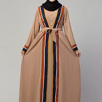 Dual Layer Abaya - sleeve and cuff detail