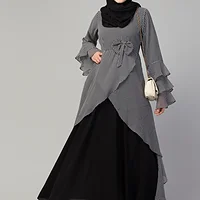 Asymmetrical Maxi Abaya - sleeve and cuff detail