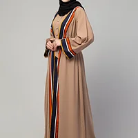 Dual Layer Abaya - finished stitching and hem detail