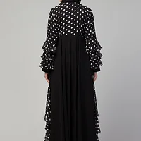 Long Maxi Abaya Dress - Nida Matte fabric close up