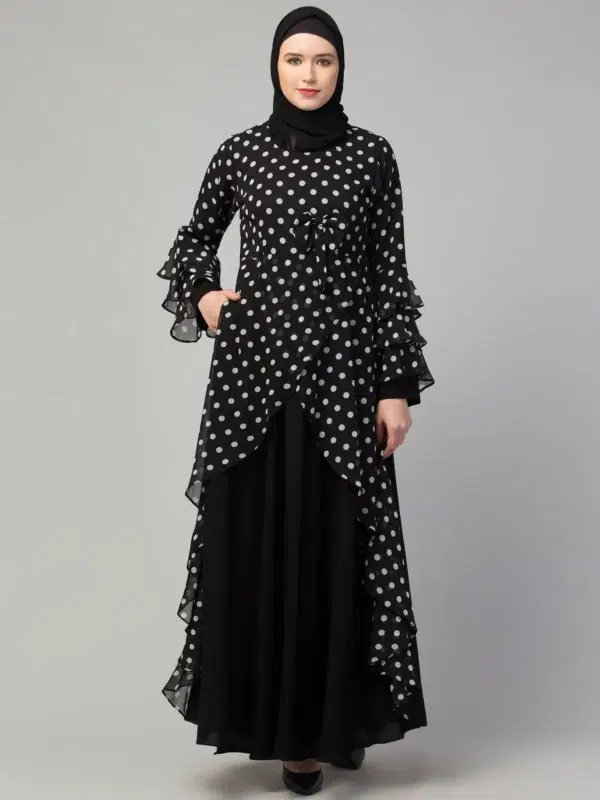 Asymmetrical Long Maxi Abaya Dress