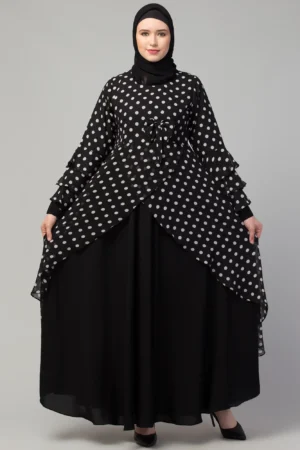 Asymmetrical Long Maxi Abaya Dress