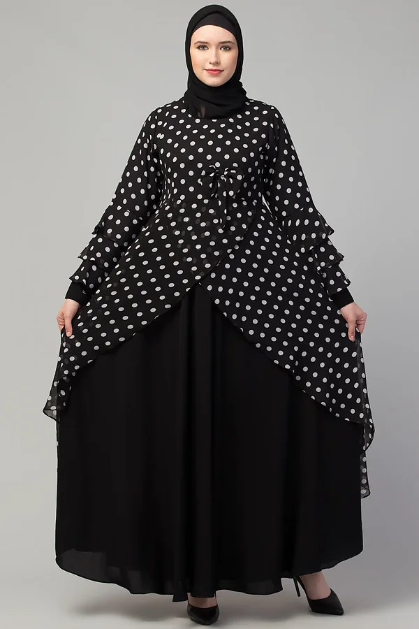 Long Maxi Abaya Dress - full length front view