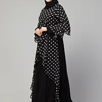 Long Maxi Abaya Dress - styling and drape detail