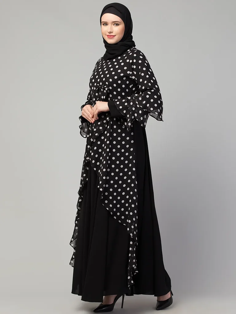 Long Maxi Abaya Dress styling and drape detail Long Maxi Abaya Dress styling and drape detail