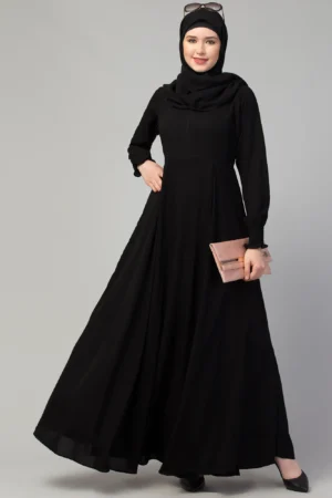 Umbrella Abaya with Elasticated Cuffs