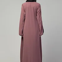 A Line Abaya - Nida Matte fabric close up