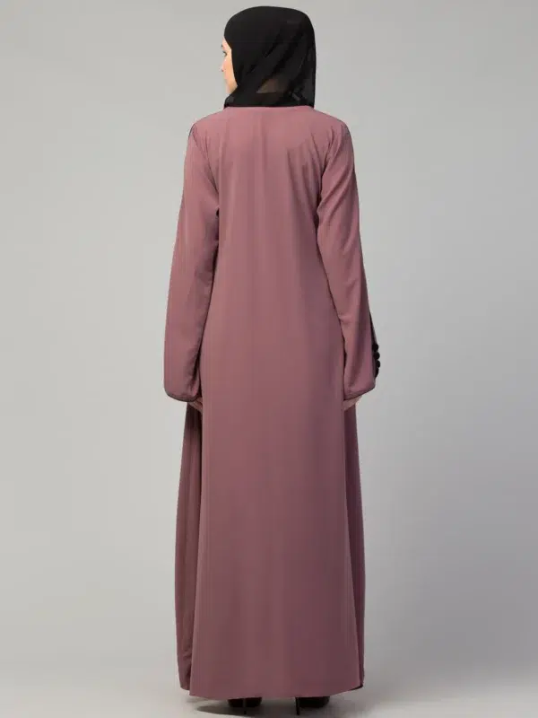 A-line Abaya with Front Stripes