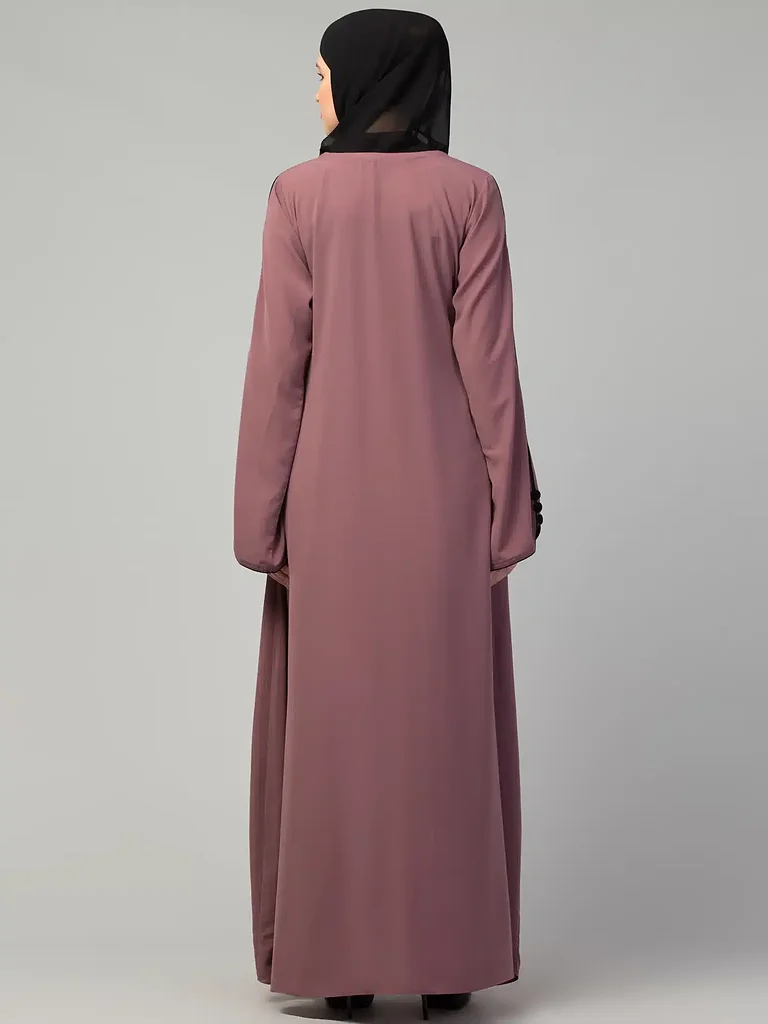A Line Abaya Nida Matte fabric close up A Line Abaya Nida Matte fabric close up