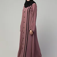 A Line Abaya - finished stitching and hem detail