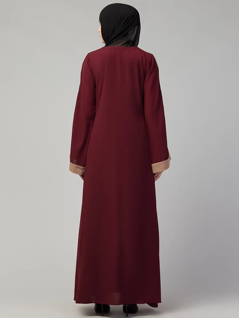 Maxi Abaya Dress Nida Matte fabric close up Maxi Abaya Dress Nida Matte fabric close up