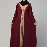 Maxi Abaya Dress - side drape