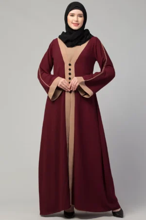Maxi Dress Abaya maroon