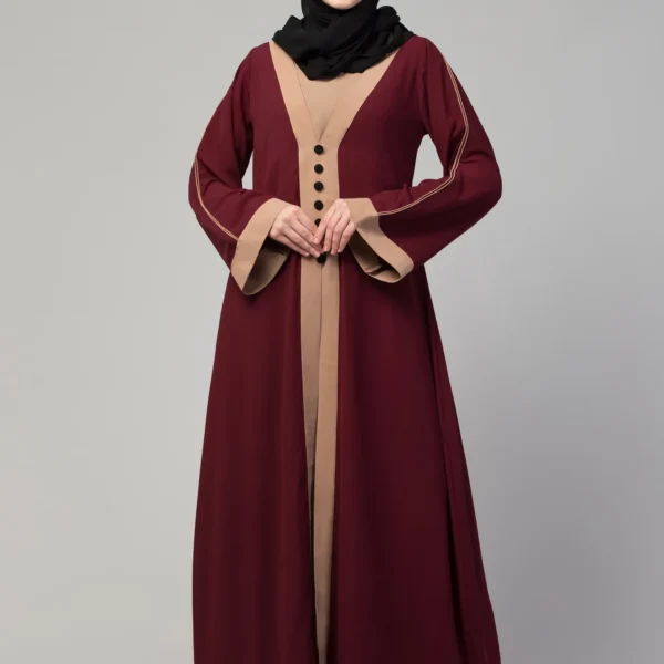 Maxi Dress Abaya maroon
