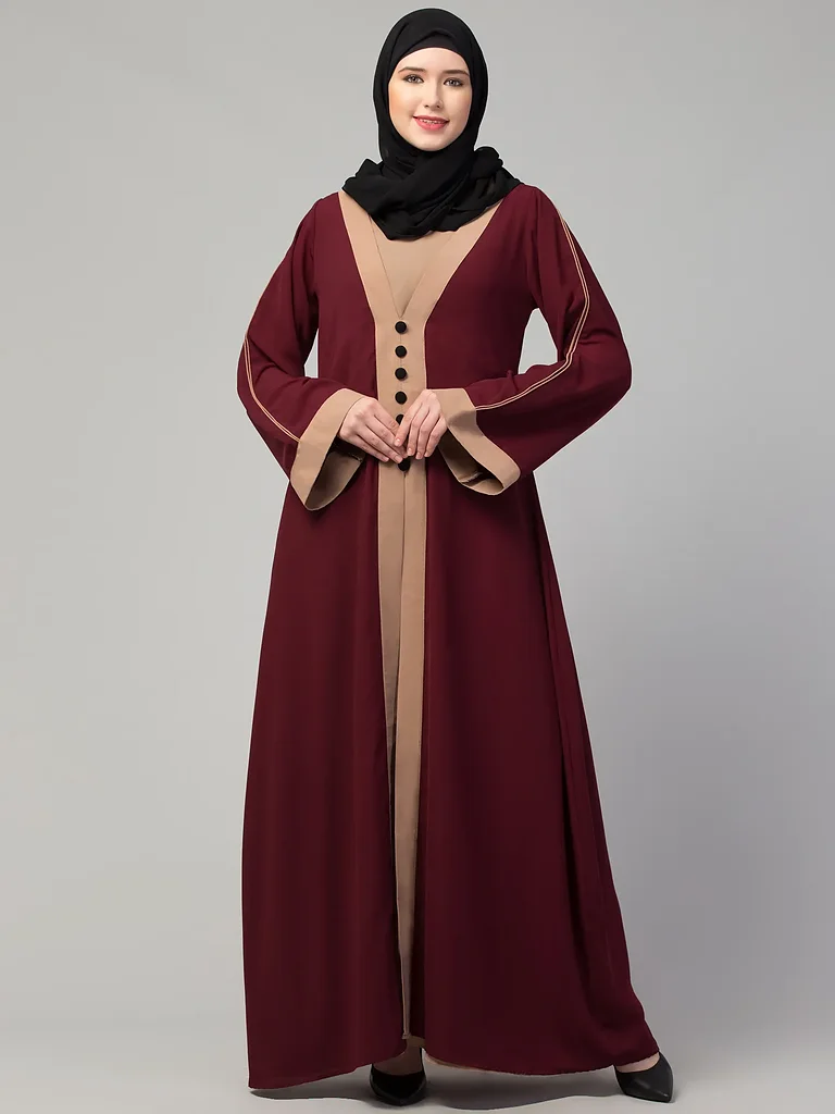 Maxi Abaya Dress full length front view Maxi Abaya Dress full length front view