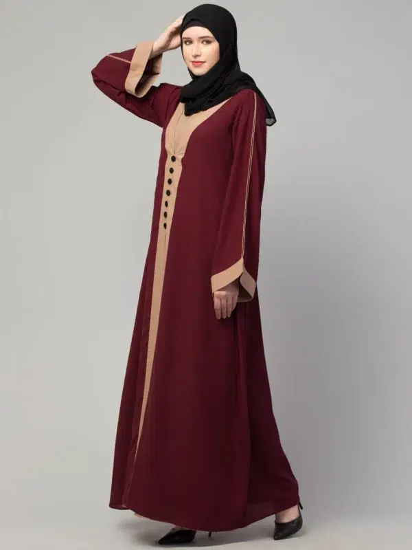 Maxi Abaya Dress with Pipin Work