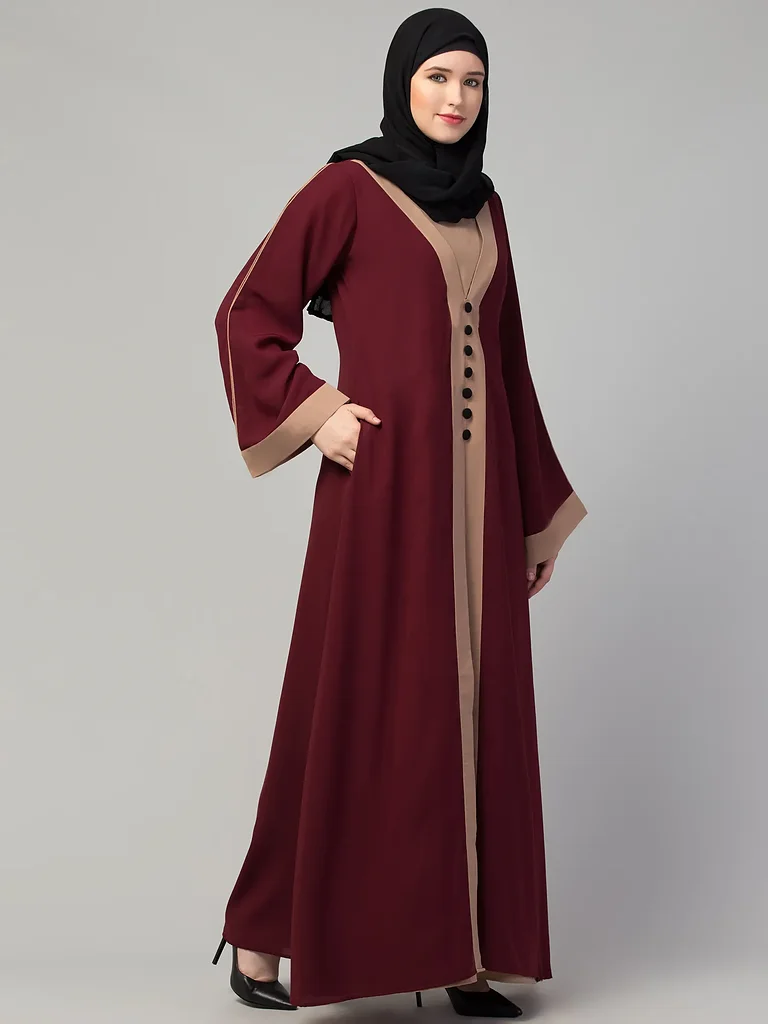 Maxi Abaya Dress styling and drape detail Maxi Abaya Dress styling and drape detail
