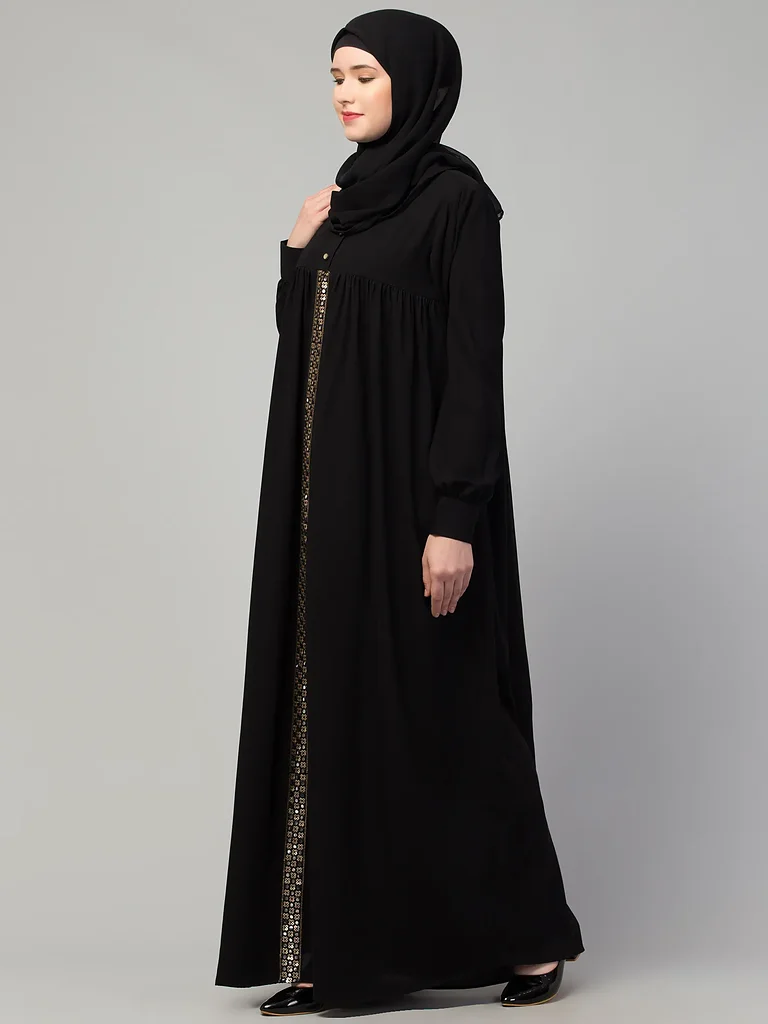 umbrella burqa dress finished stitching and hem detail umbrella burqa dress finished stitching and hem detail