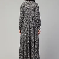 Printed Abaya - Nida Matte fabric close up
