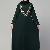 Embroidery Abaya - side drape