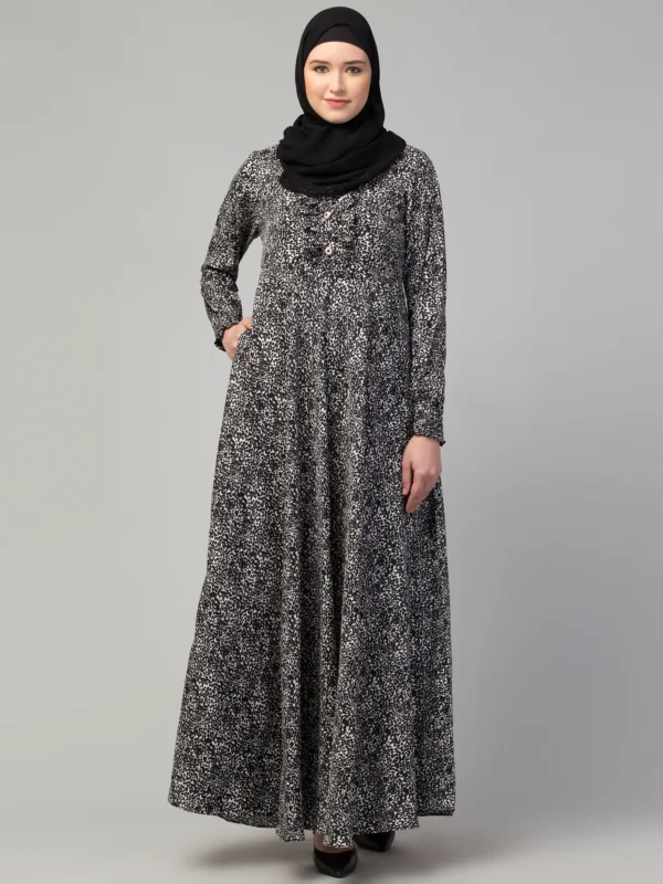 Printed Long Maxi Abaya   Image 6