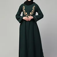 Embroidery Abaya - full length front view