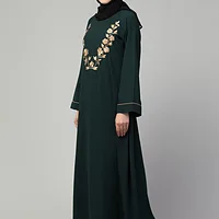 Embroidery Abaya - finished stitching and hem detail