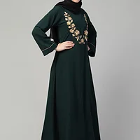 Embroidery Abaya - styling and drape detail
