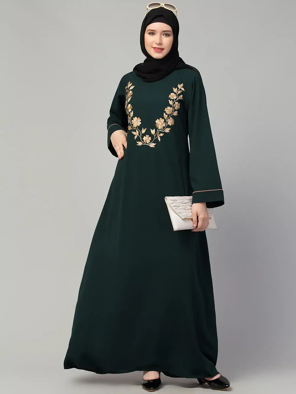 Embroidery Abaya  sleeve and cuff detail