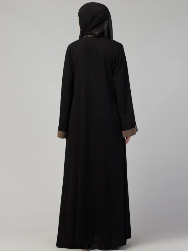 Dual Layer Abaya Dress with Attached Shrug