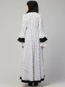 Striped Long Maxi Dress Abaya