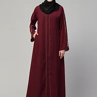 Open Front Abaya - full length front view
