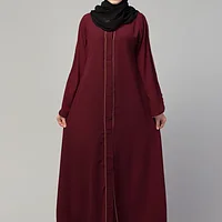 Open Front Abaya - sleeve and cuff detail