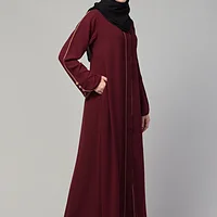 Open Front Abaya - styling and drape detail