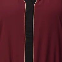 Front Open Piping Abaya - back view