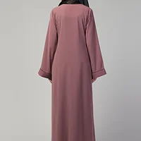 Front Open Abaya - Nida Matte fabric close up