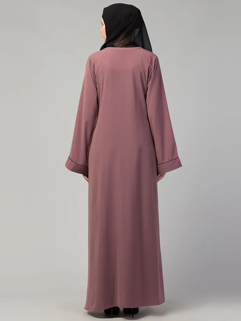 Front Open Abaya Nida Matte fabric close up Front Open Abaya Nida Matte fabric close up