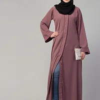 Front Open Abaya - side drape