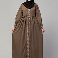 Front Open Maxi Abaya - full length front view