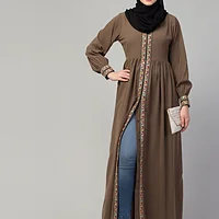 Front Open Maxi Abaya - sleeve and cuff detail