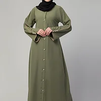 Piping Abaya - full length front view