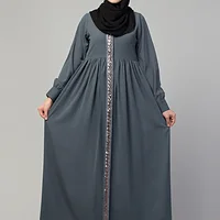 Lace Abaya Dress - side drape