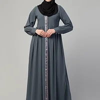 Lace Abaya Dress - full length front view